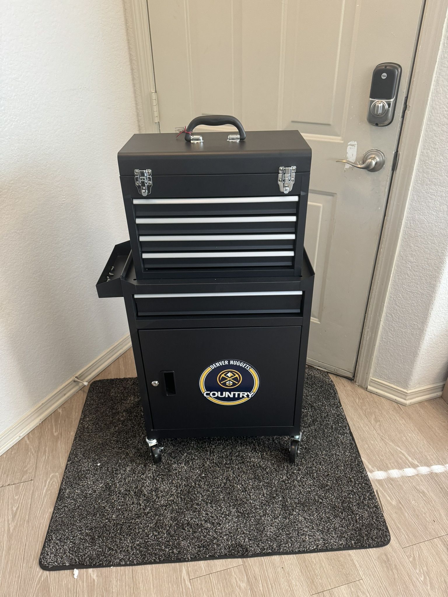 Denver Nuggets Tool Chest Box and Rolling Cart new