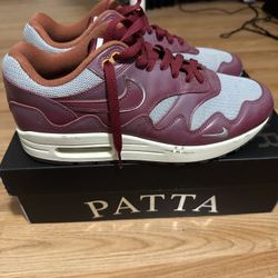 Nike Airmax 1 Parts Maroon Size 9