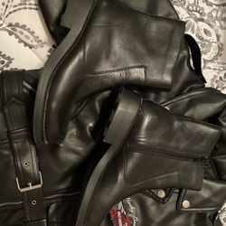 Leather Ladies Black Boots Size 10 New