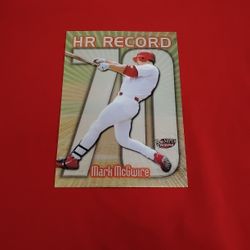 Rare Old 1999 Jumbo Topps Super Chrome - Mark McGuire Retractor Baseball Card #34 HR Record