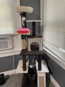 Cat Tower With Toy And Food