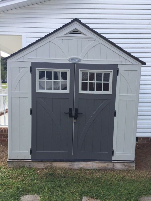 Craftsman CBMS8401 8'4.5" x 4'0.75" Resin Storage Building w/ VersaTrack Compatibility