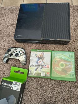 Xbox one with games and controller