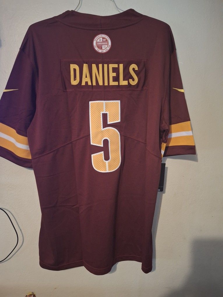 Washington Commanders Jayden Daniel's Jersey Sizes S Thru 2X