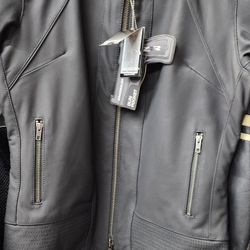 Women's Leather Motorcycle Riding Jacket New