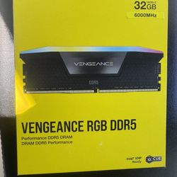 Corsair Vengeance RGB 32GB (2x16GB) DDR5 DRAM 6000MT/s CL36 Memory Kit — Black