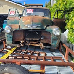 1954 chevy 3100 truck and 22 ft flatbed