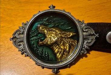​RARE Vintage Collectible Alchemy Gothic Howling Wolf Belt Buckle