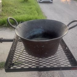 Antique Hand Hammered Copper Kettle Pot  