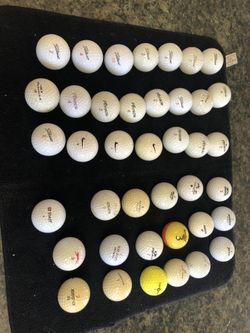 Used Golf balls, Set Of 40, Including Brands Titleist, Pinnacle And More 