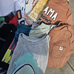 A Large Bag Of 3T Boy Items.  And Shoes As Well.  