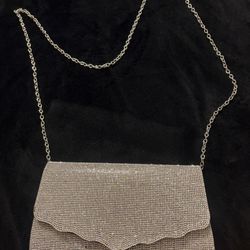 Silver Glitter Purse 