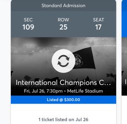I have one ticket for sale for the game Real Madrid vs atletico