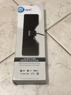 Antenna ONN Ultra-Thin Indoor Antenna Watch free channels Tv antenna