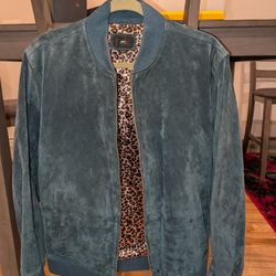 Obey Worldwide Leather Jacket (Green)