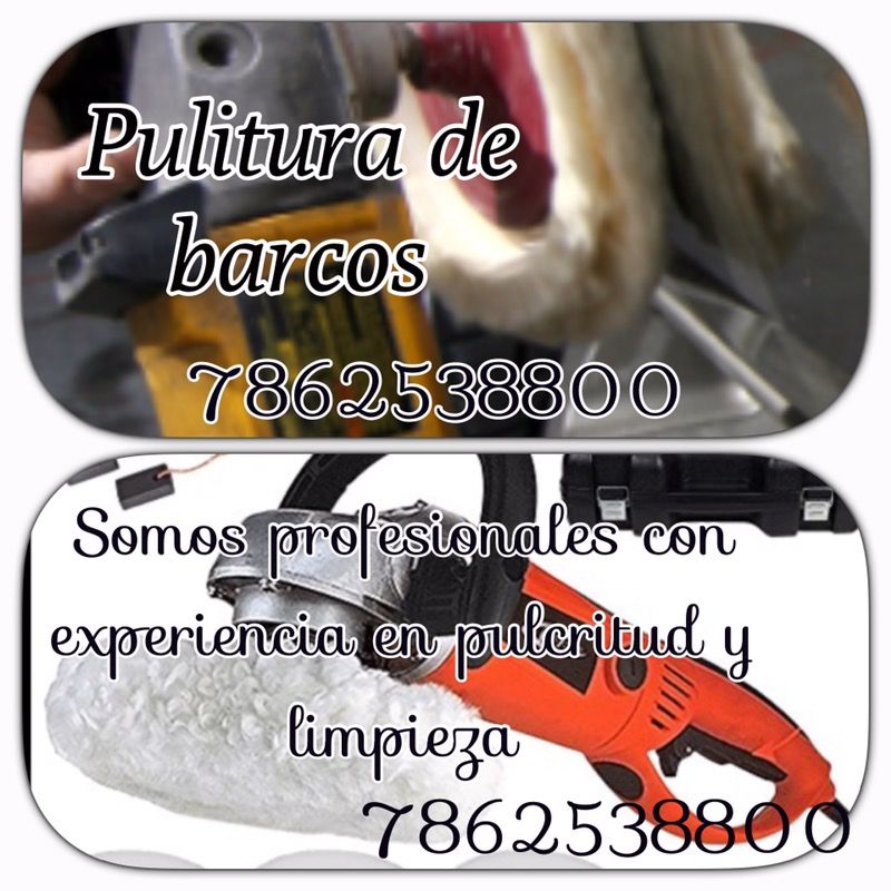 Pulitura y limpieza de barcos,lanchas,botes,yetski,moto de agua etc.