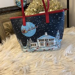 Talbots Christmas Themed Tote Bag 