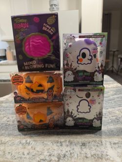 Halloween Squishy (Pumpkin, Ghost, and Brain)