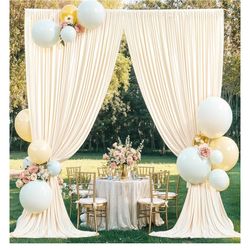 Light champagne  10x10ft   2 backdrop panels new party decor