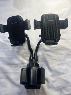 Dual Phone Holder for Car – Adjustable Cup Holder Mount