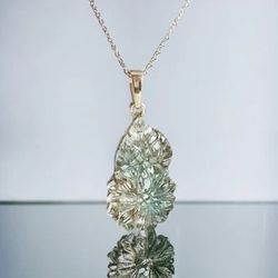 Natural Carved Blue Topaz 925 Silver 