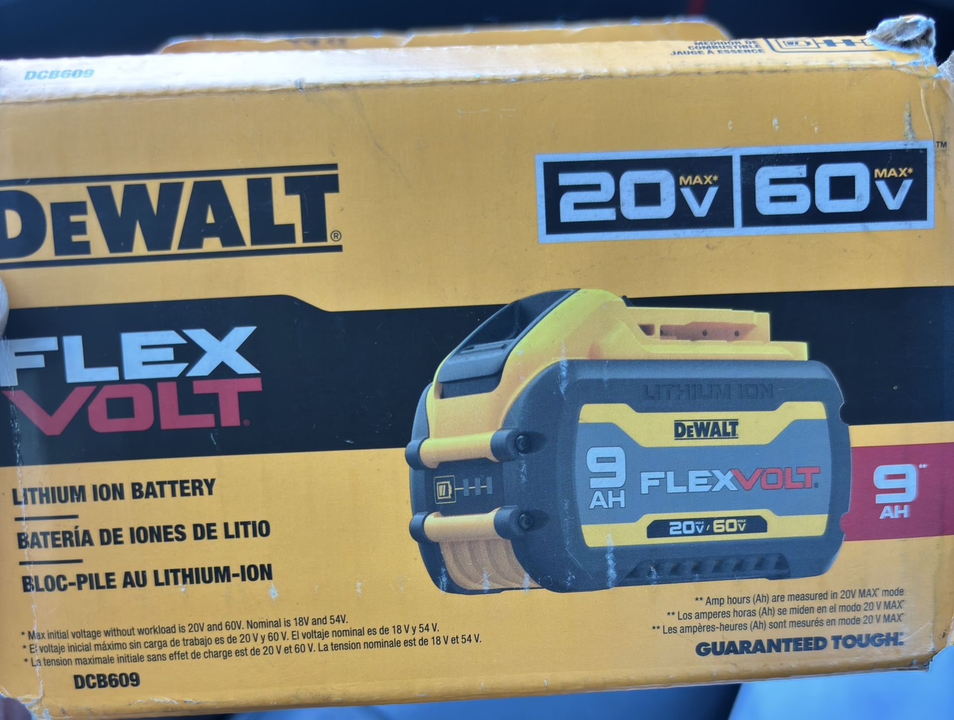 Dewalt Flex Volt Battery 20/60