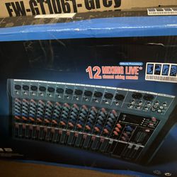 New 12 Channel Mixer With Effects Bluetooth!