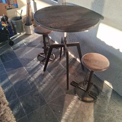 Pottery Barn Adjustable Table And Stools
