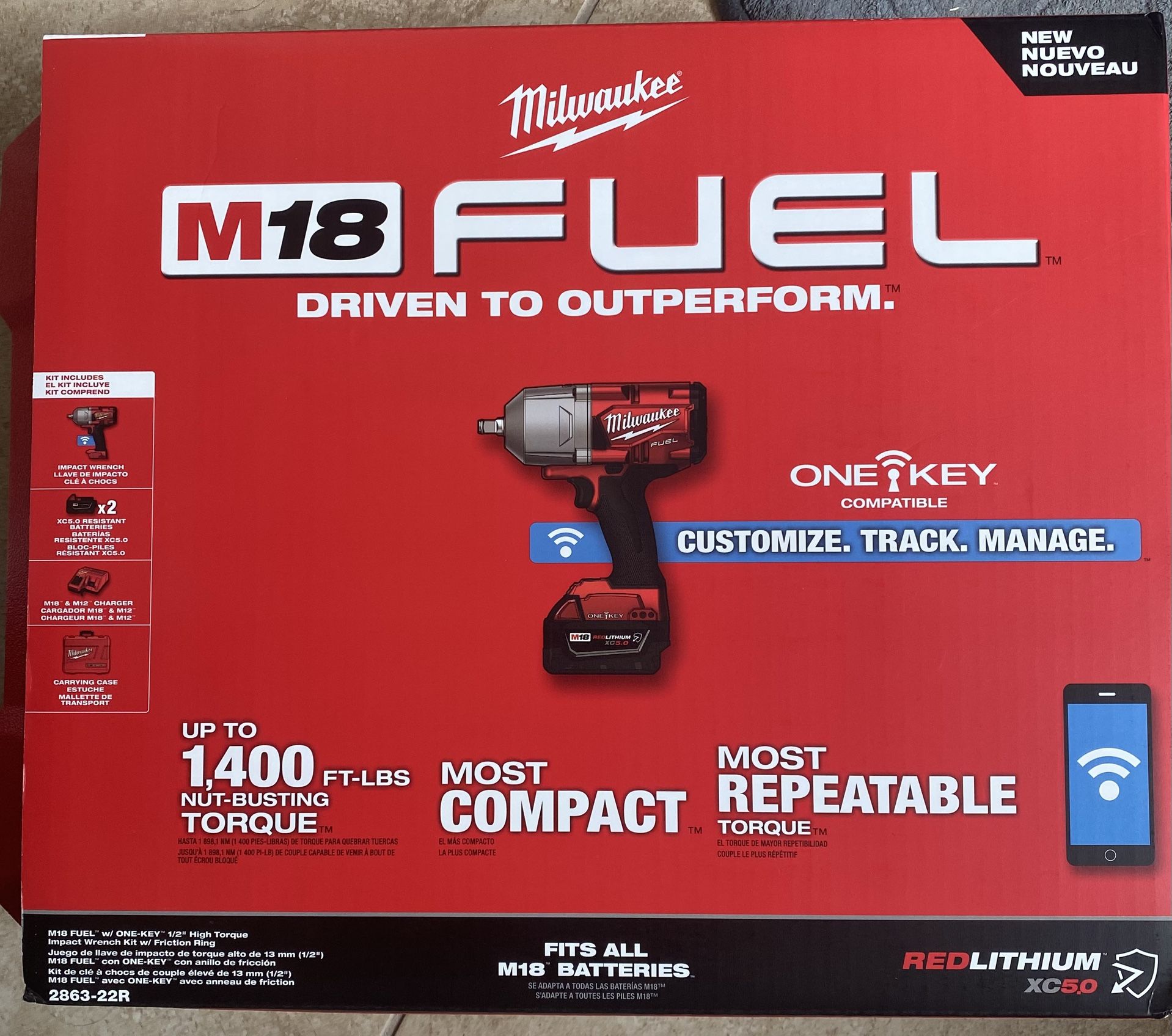 M18 FUEL High Torque Impact Wrench 1/2