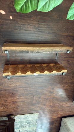 Rustic Wine Wall Shelf