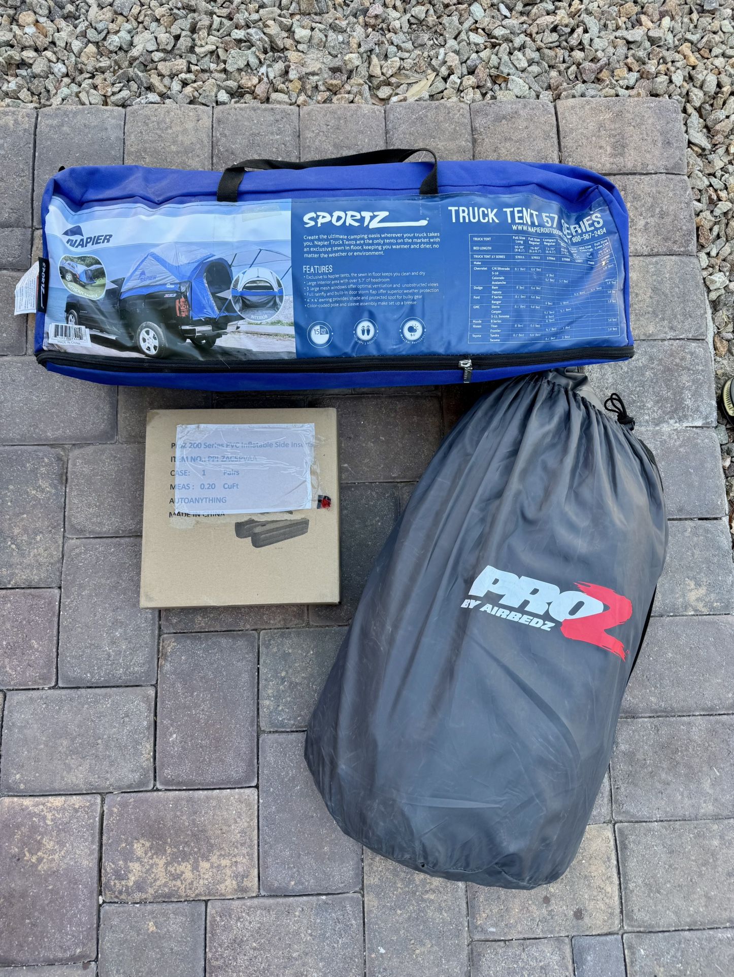 Truck Bed Tent with Air Mattress And Side Inserts