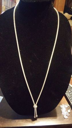 Vintage Long silver necklace