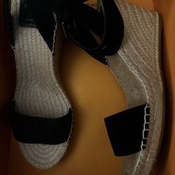 TORY BURCH Laurel Wedge Espadrilles Wrap Around Straps Women’s Size 8.5