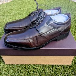 **Like-NEW-Johnston & Murphy-Men's Bartlett Moc-Toe Lace-Up Leather Shoes-Size 10.5W**