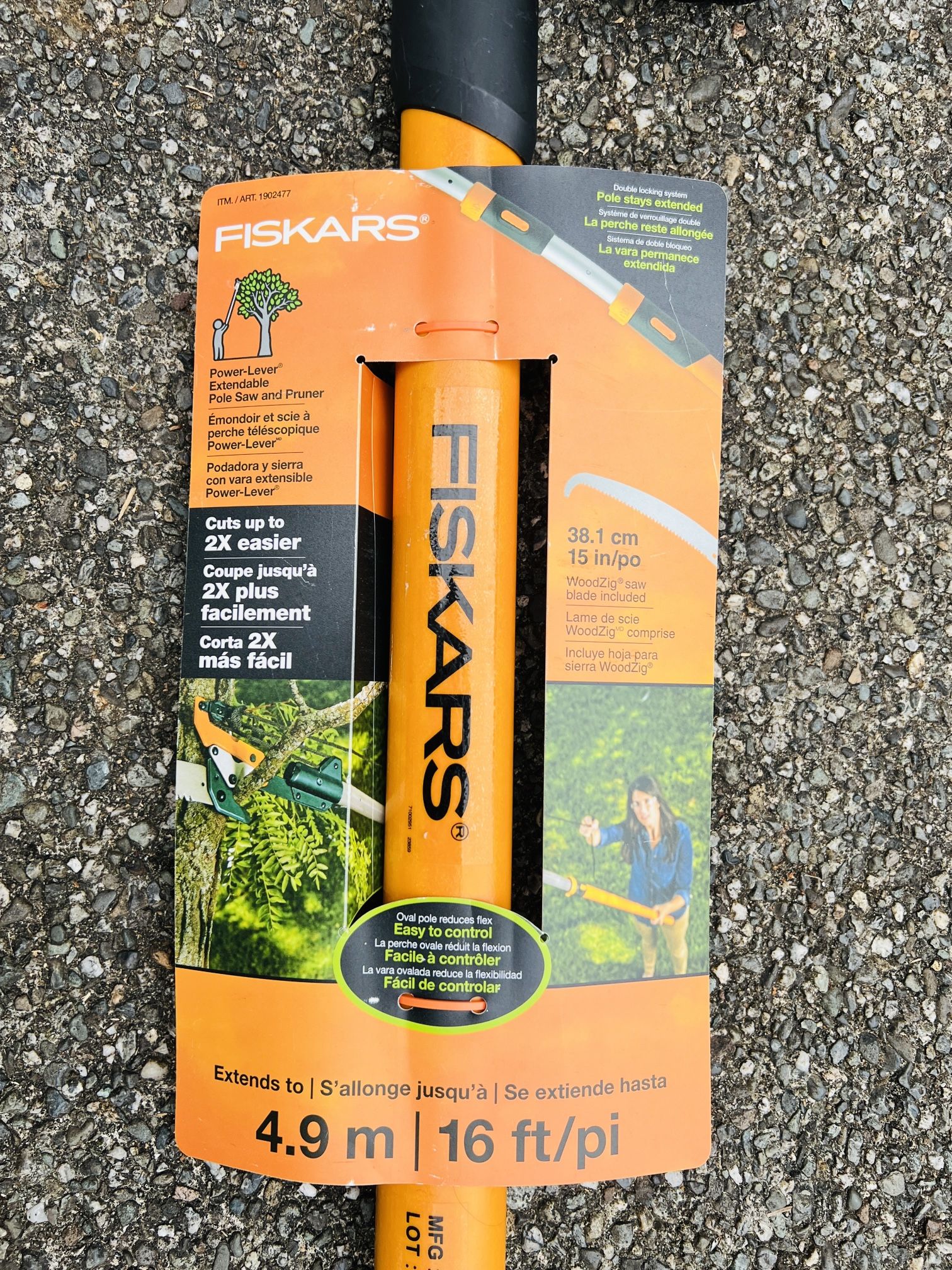Fiskars Power-lever Extendable Pole Saw And Pruner