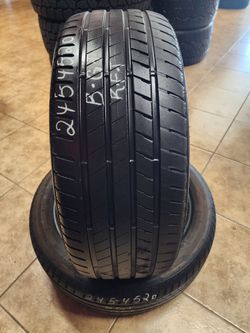 245 45R 20 BRIDGESTONE ALENZA RUN FLAT TIRES 2454520 USED TIRES (PAIR) MOUNT BALANCE INCLUDED