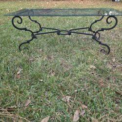 Glass top coffee table