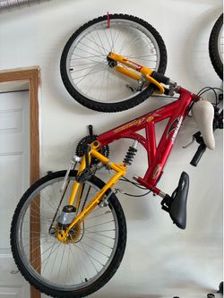 airstrike red and yellow bike