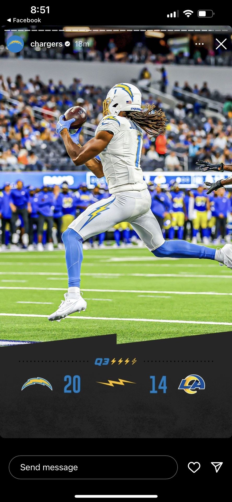 3 Tickets Chargers VS Saints