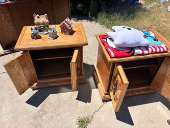 Wooden end tables