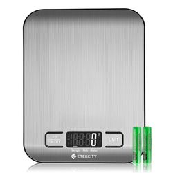 Etekcity Kitchen Scale, Digital Food Scale, 304 Stainless Steel, 11lb/5kg, Silve