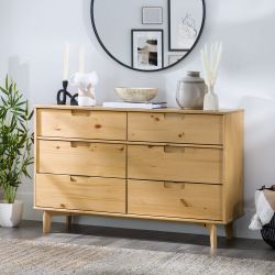 walker edison mid century modern dresser Walker Edison Mid-Century Modern Detailed Solid Wood Dresser - Overstock