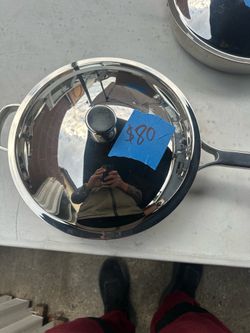 Pans and pots  12.5 inch  Titanium non stick pans  Brand: our place  Lightly used  Like new   Pick up in sun valley  Cash only