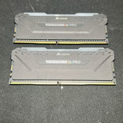 CORSAIR VENGEANCE RGB PRO 16GB (2 x 8GB) DDR4 DRAM 3200MHz C16 Memory Kit — Black 