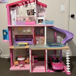 Barbie Dream House with Car, Barbie, Ken Dolls