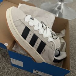adidas Women's Originals Campus 00s Casual Shoes - Crystal White, Black & Off White, Size 9