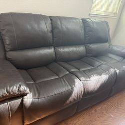 Recliner Set Brown 