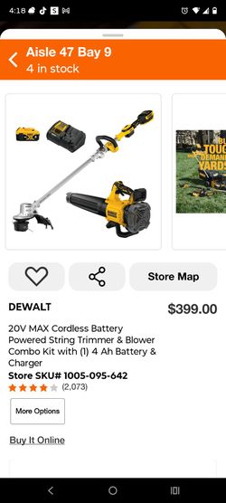 DEWALT 20V MAX String Trimmer & Blower Combo Kit