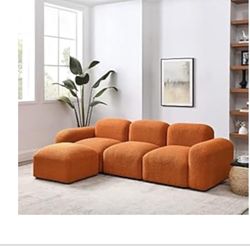 Orange Retro Style Couch