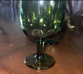 Vintage Esmerald Green Thumbprint Globes 